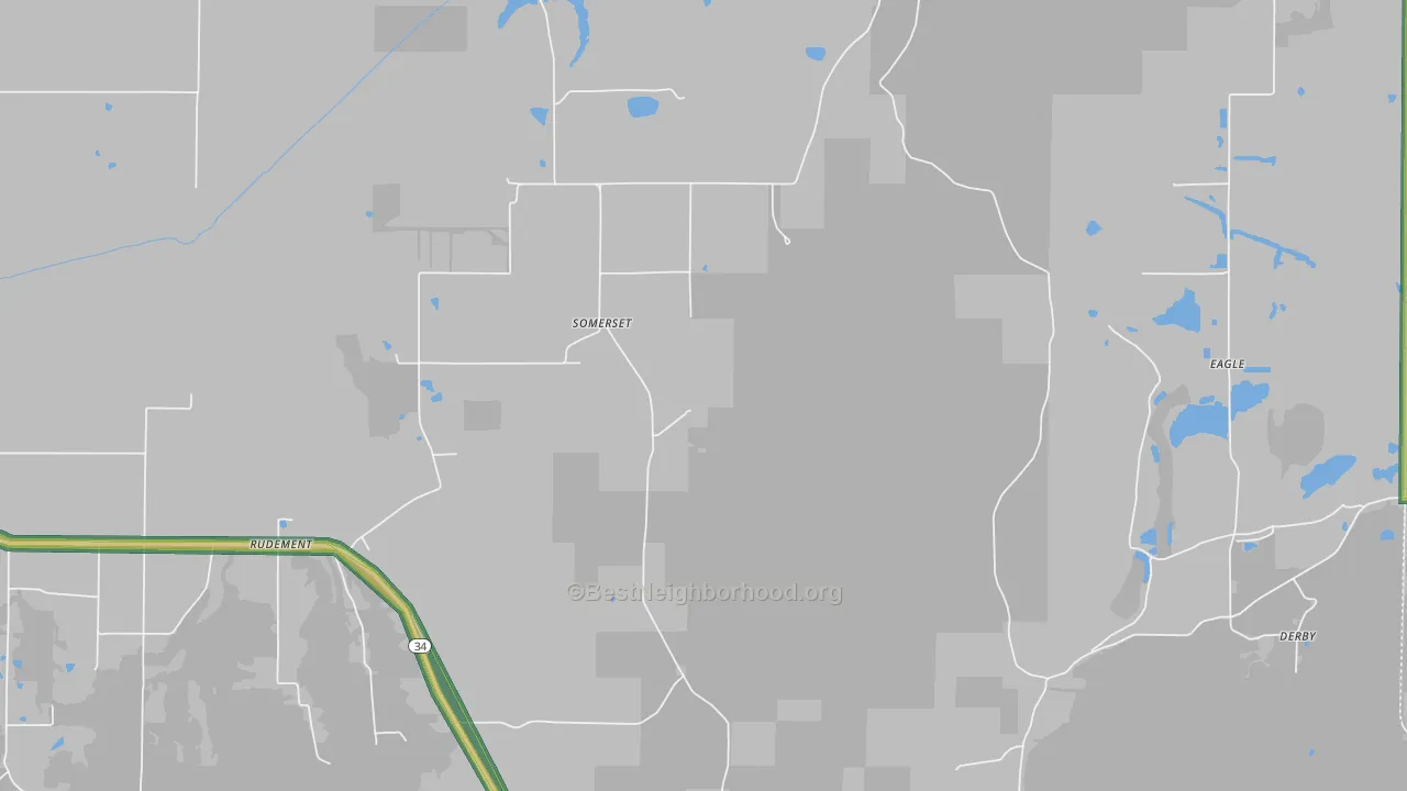 Somerset, IL Map of Noise Levels in Somerset