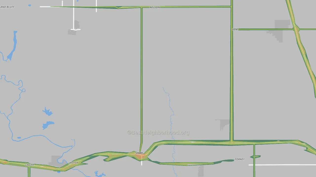 Soper, OK Map of Noise Levels in Soper