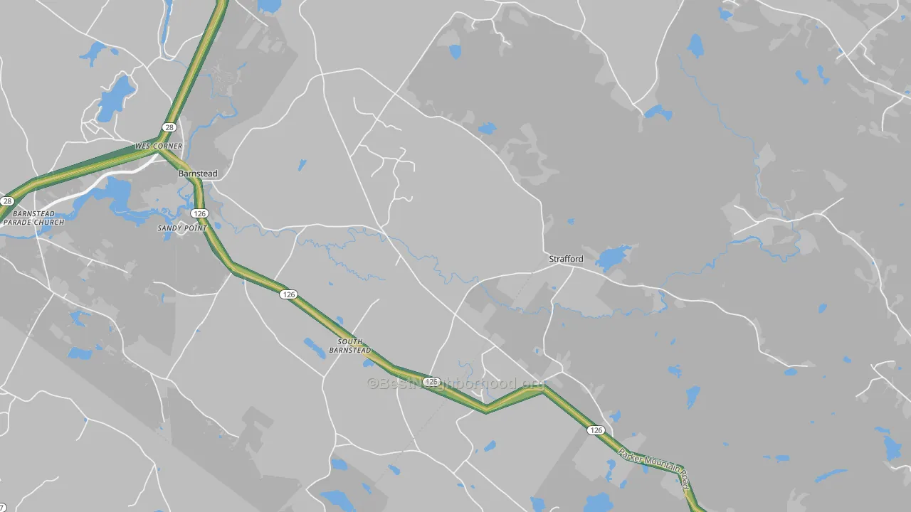 South Barnstead, NH Map of Noise Levels in South Barnstead