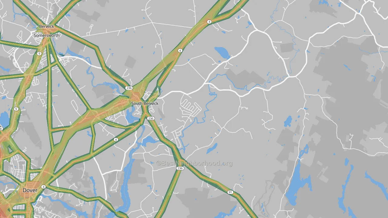 South Berwick, ME Map of Noise Levels in South Berwick