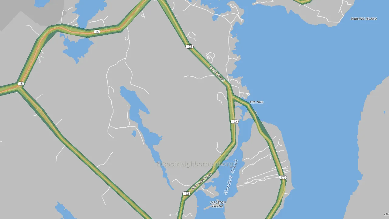 South Blue Hill, ME Map of Noise Levels in South Blue Hill