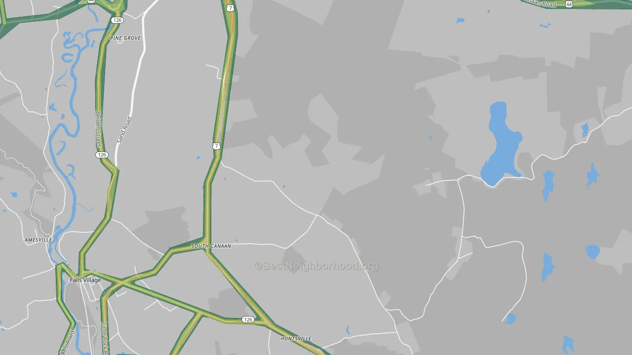 South Canaan, CT Map of Noise Levels in South Canaan