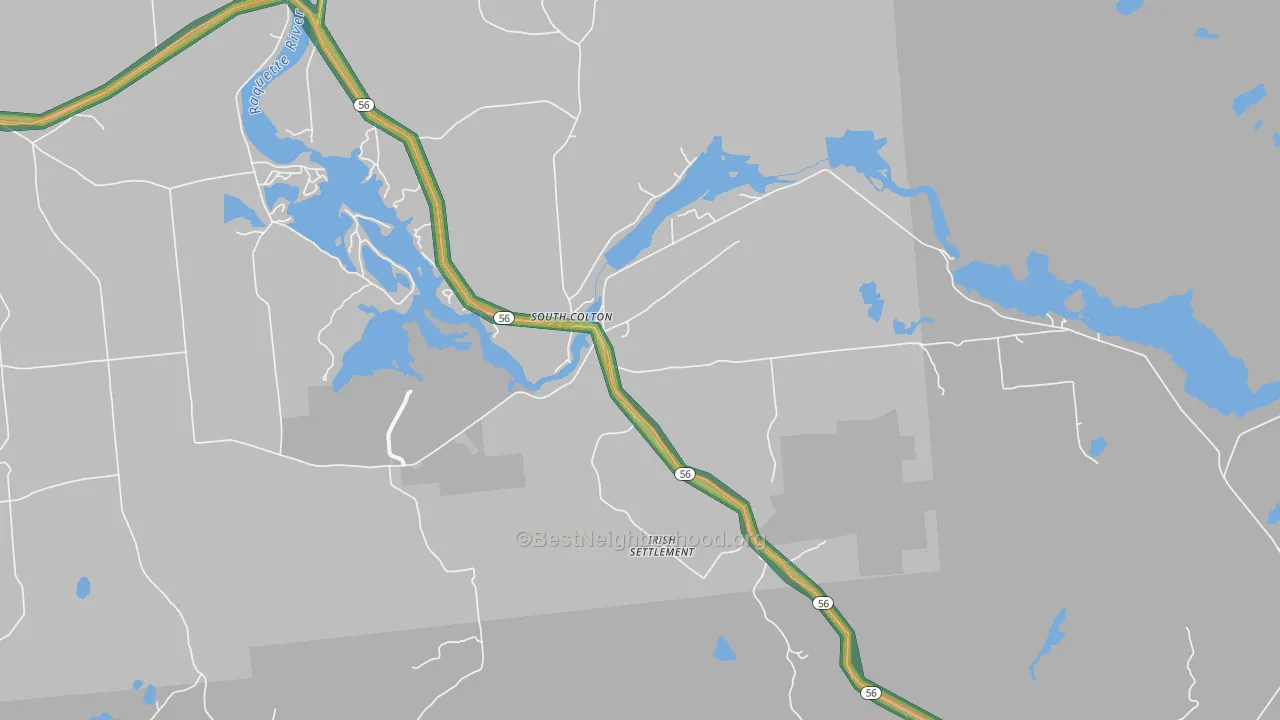 South Colton, NY Map of Noise Levels in South Colton