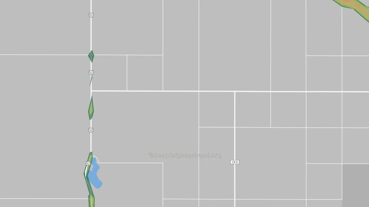 South Cottonwood, ND Map of Noise Levels in South Cottonwood
