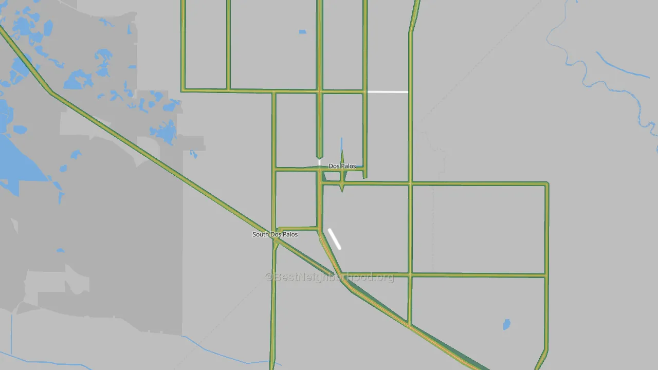 South Dos Palos, CA Map of Noise Levels in South Dos Palos