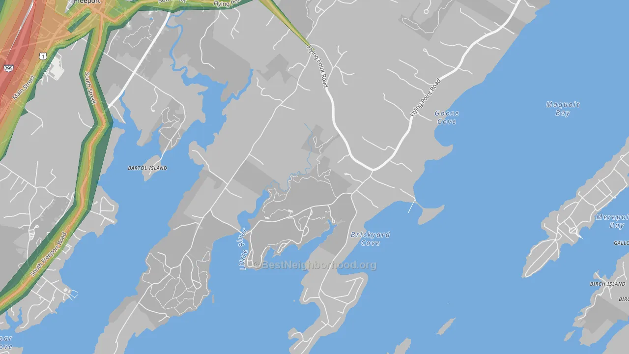 South Durham, ME Map of Noise Levels in South Durham