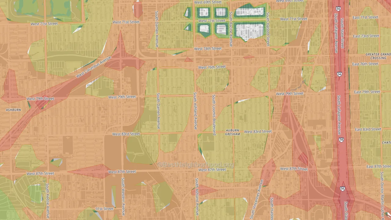 South Englewood, Chicago, IL Map of Noise Levels in South Englewood