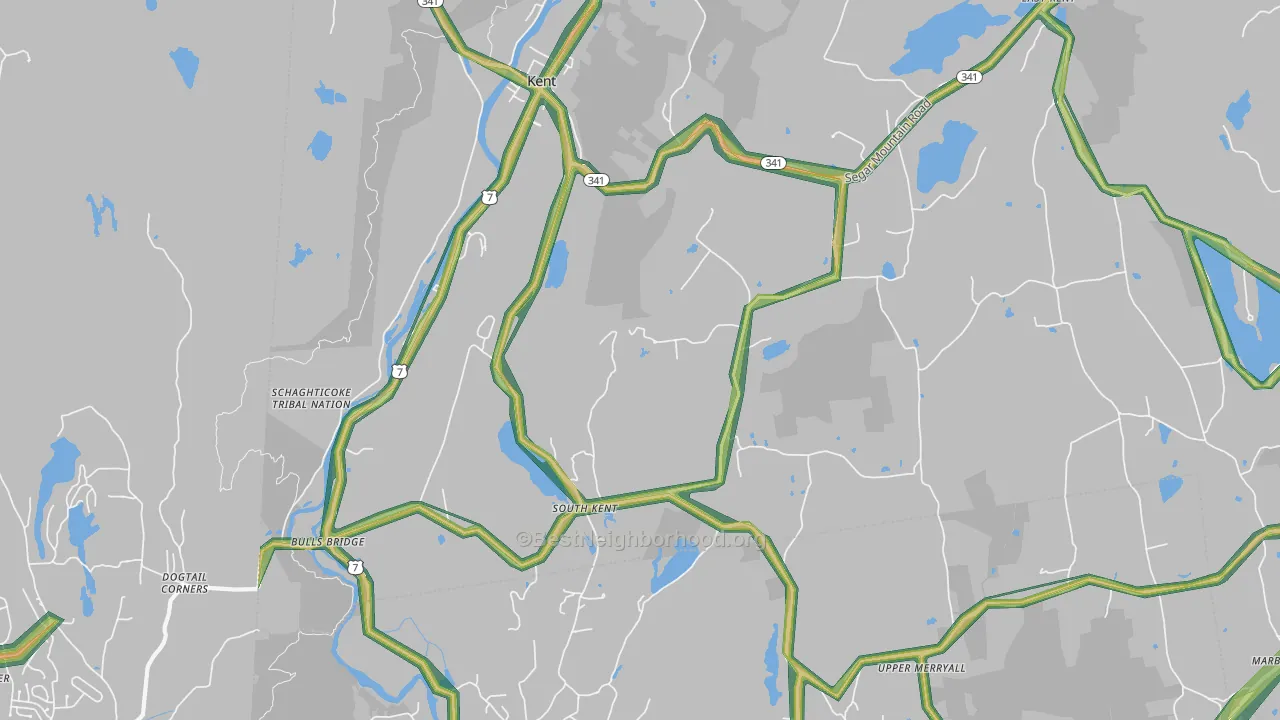 South Kent, CT Map of Noise Levels in South Kent