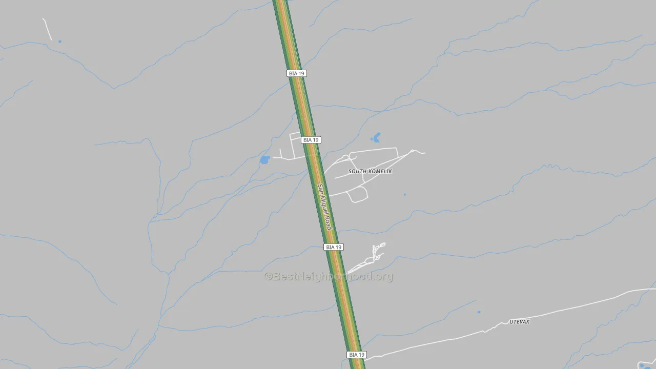 South Komelik, AZ Map of Noise Levels in South Komelik
