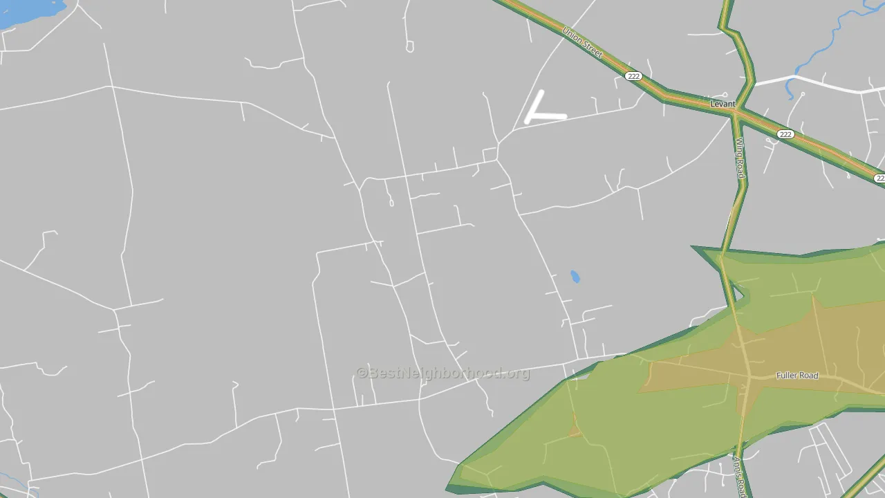 South Levant, ME Map of Noise Levels in South Levant