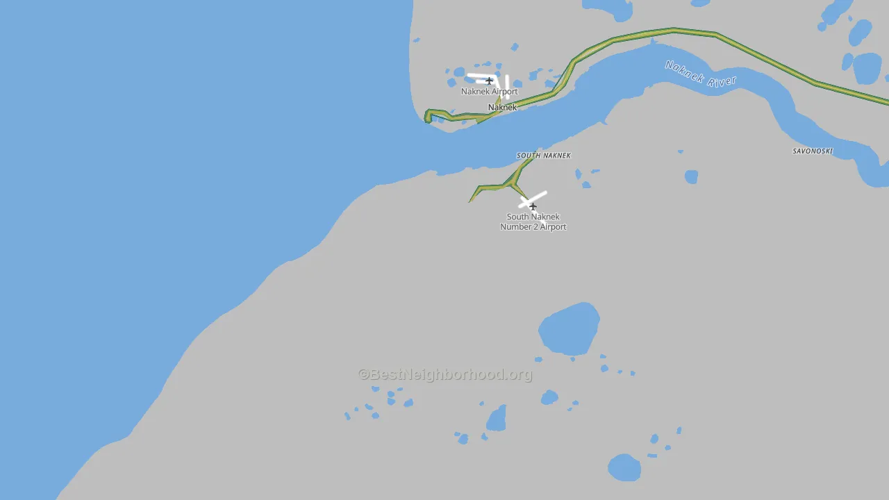 South Naknek, AK Map of Noise Levels in South Naknek