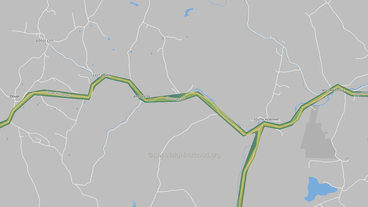 South Newfane, VT Map of Noise Levels in South Newfane
