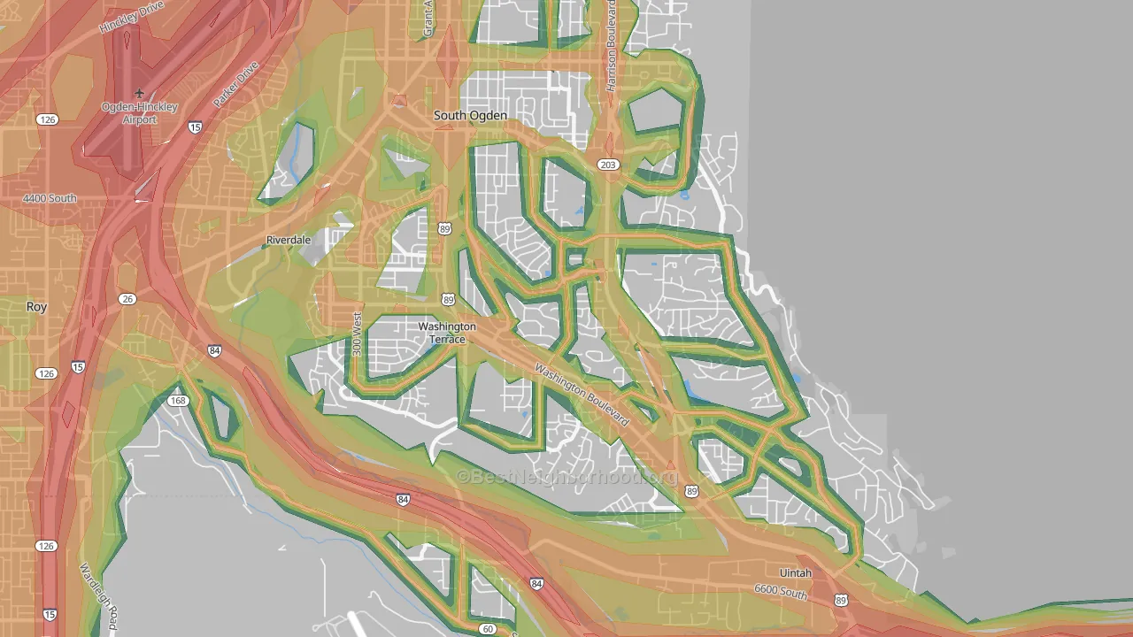 South Ogden, UT Map of Noise Levels in South Ogden