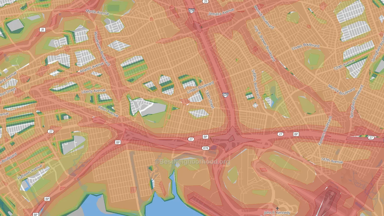 South Ozone Park, Queens, NY Map of Noise Levels in South Ozone Park