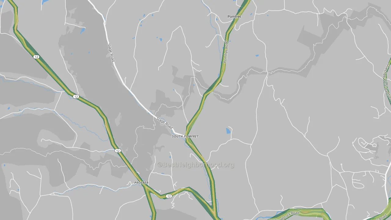 South Pomfret, VT Map of Noise Levels in South Pomfret