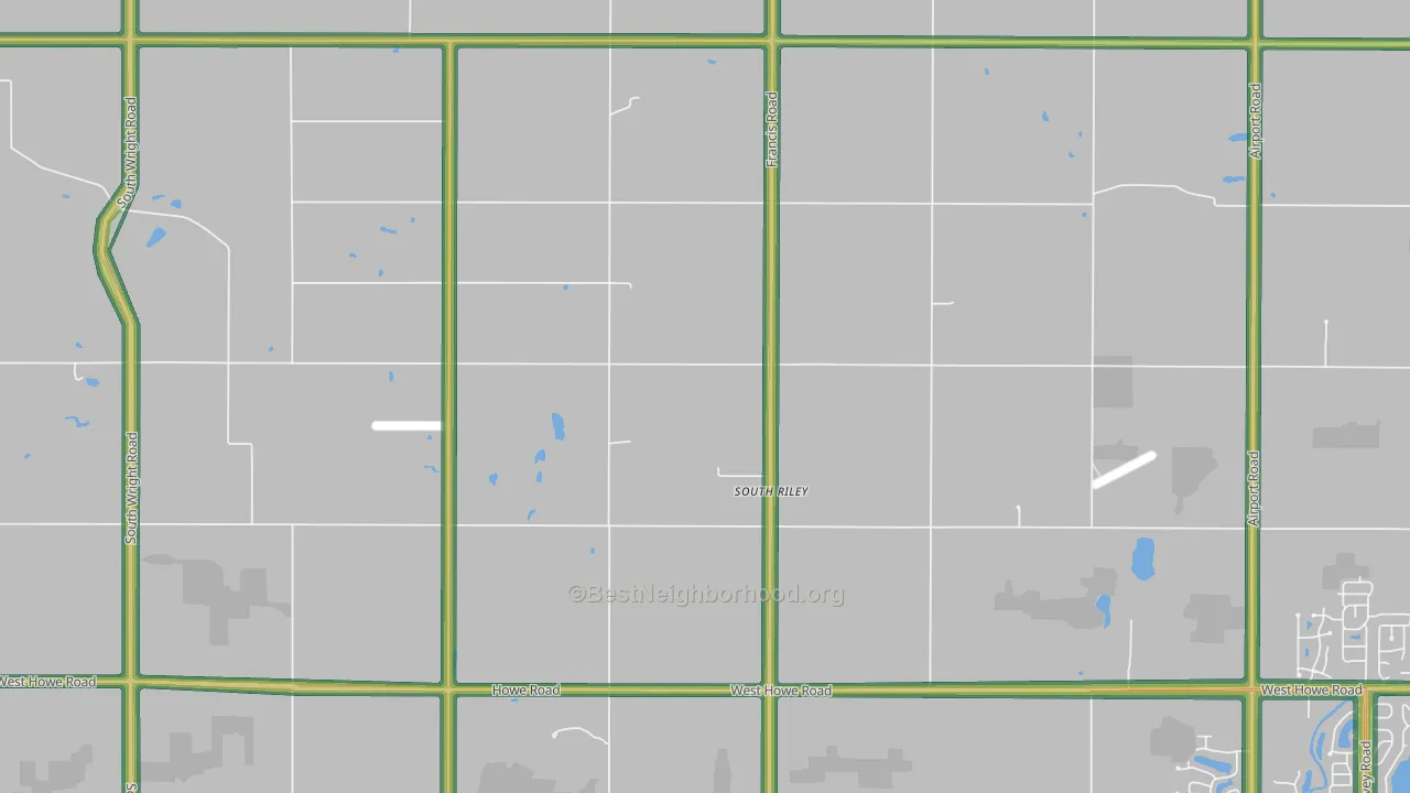 South Riley, MI Map of Noise Levels in South Riley