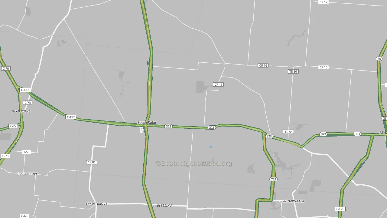 South Solon, OH Map of Noise Levels in South Solon