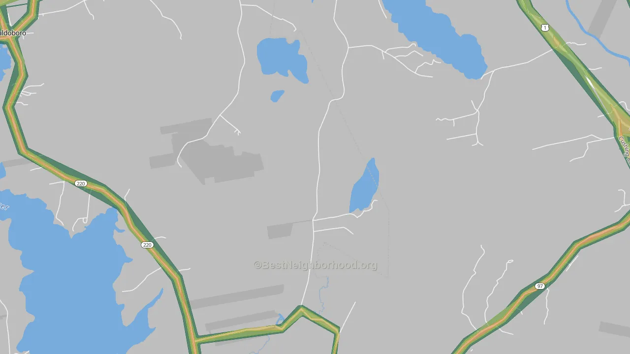 South Waldoboro, ME Map of Noise Levels in South Waldoboro