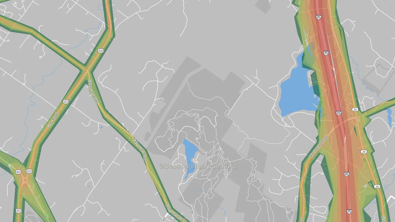 South Windham, ME Map of Noise Levels in South Windham