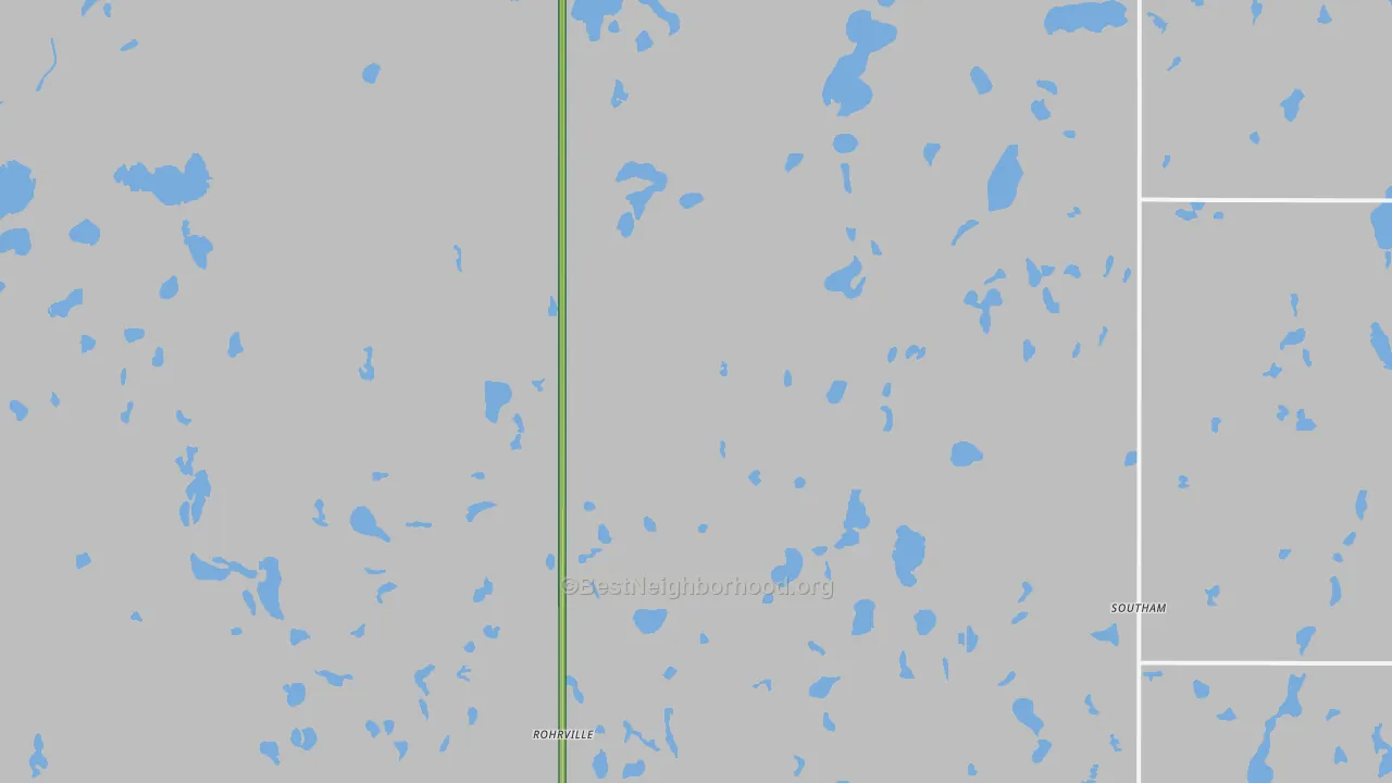 Southam, ND Map of Noise Levels in Southam