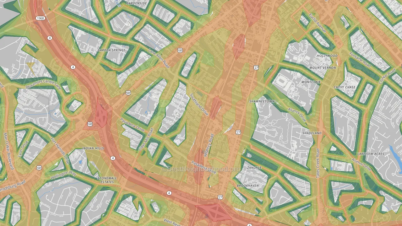 Southland Deerfield Open Gates, Lexington, KY Map of Noise Levels in Southland Deerfield Open Gates