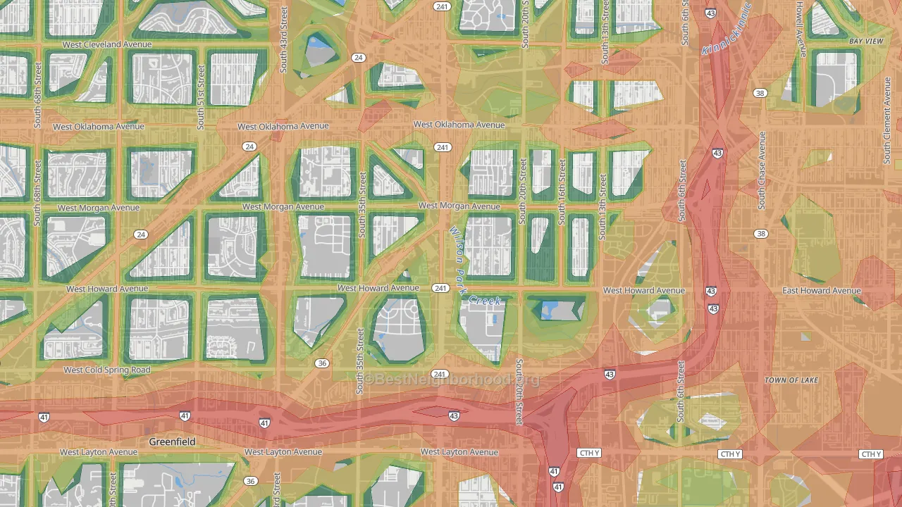 Southpoint, Milwaukee, WI Map of Noise Levels in Southpoint