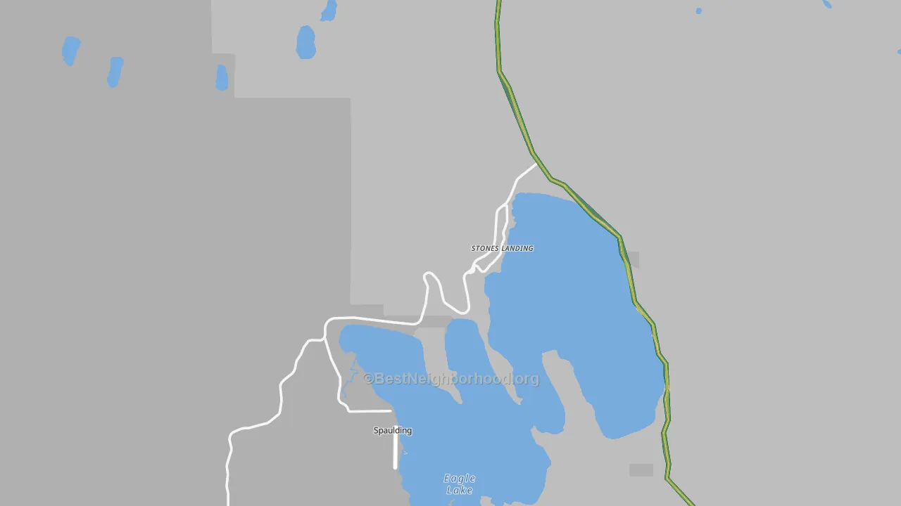 Spalding Tract, CA Map of Noise Levels in Spalding Tract