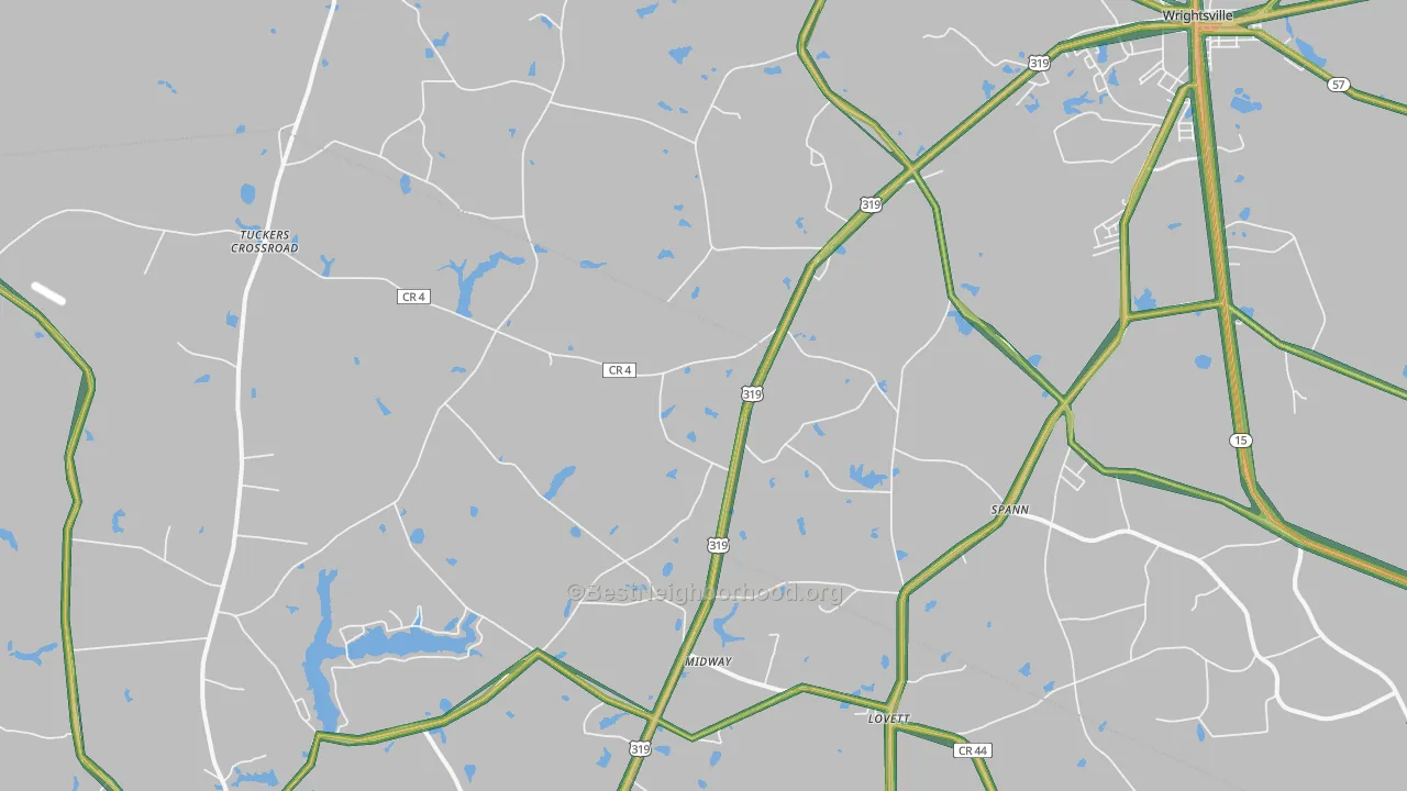 Spann, GA Map of Noise Levels in Spann