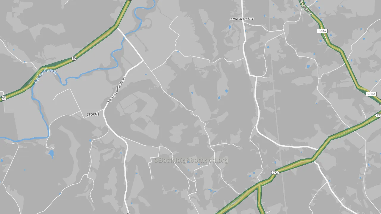 Spargursville, OH Map of Noise Levels in Spargursville