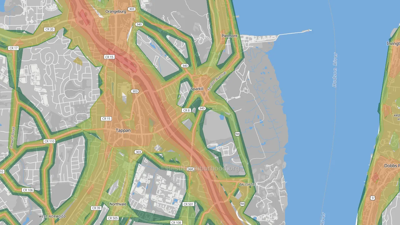 Sparkill, NY Map of Noise Levels in Sparkill