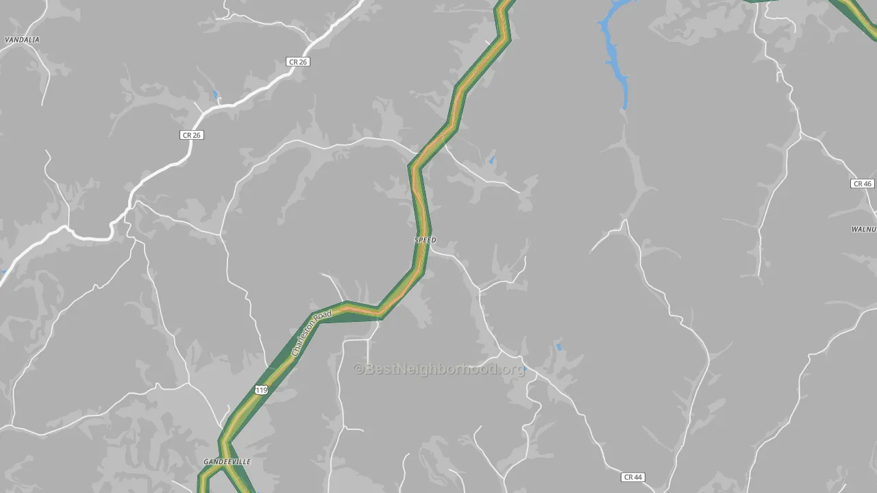 Speed, WV Map of Noise Levels in Speed