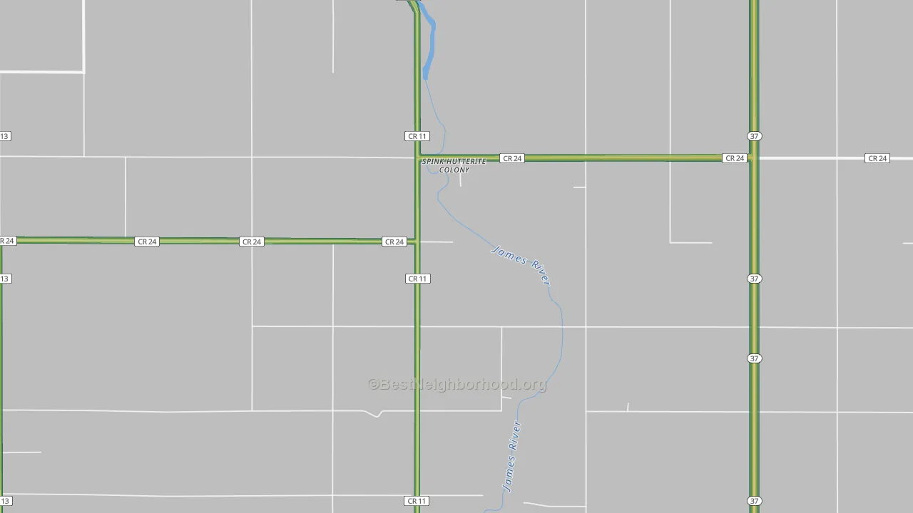 Spink Colony, SD Map of Noise Levels in Spink Colony
