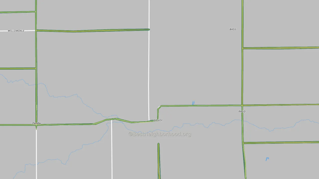 Spivey, KS Map of Noise Levels in Spivey