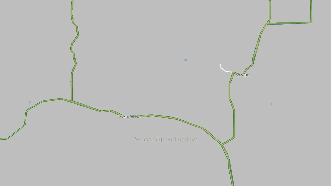 Spotted Horse, WY Map of Noise Levels in Spotted Horse