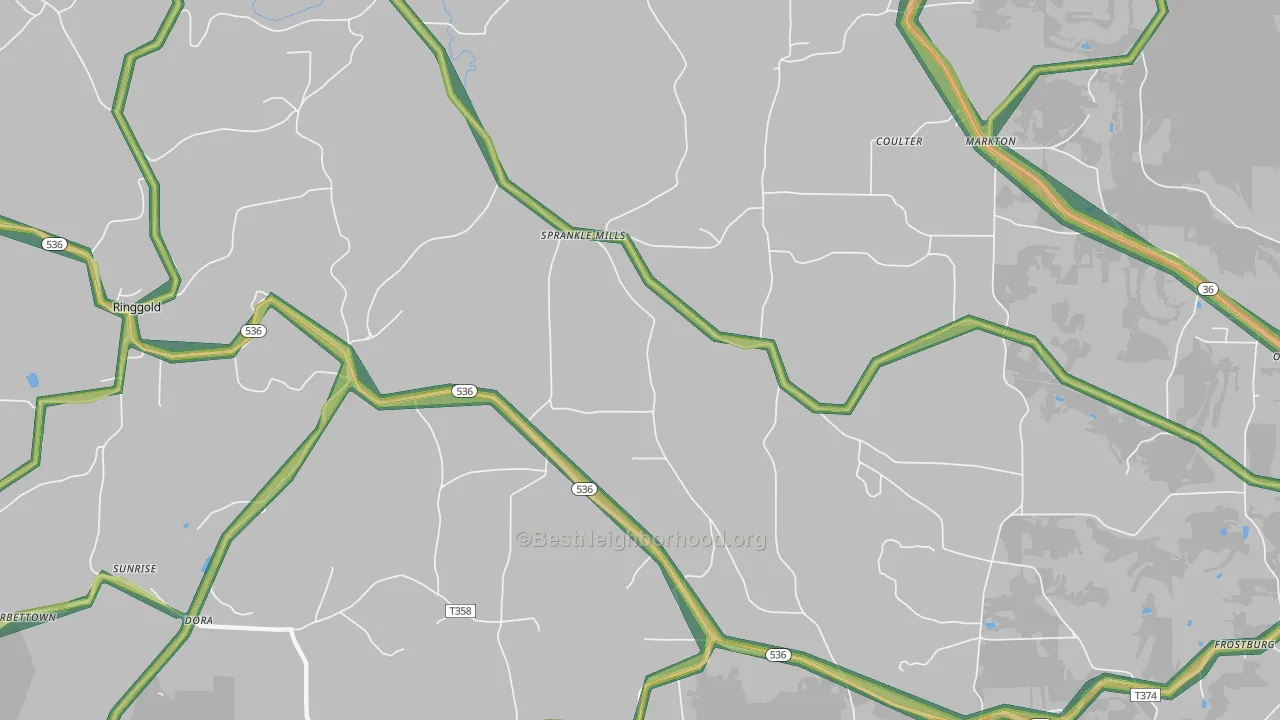 Sprankle Mills, PA Map of Noise Levels in Sprankle Mills