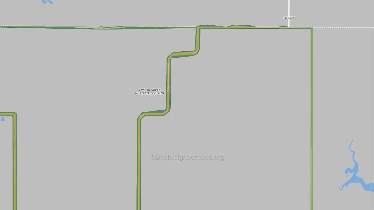 Spring Creek Colony, SD Map of Noise Levels in Spring Creek Colony