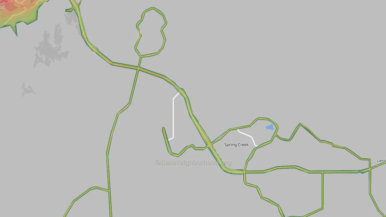 Spring Creek, NV Map of Noise Levels in Spring Creek
