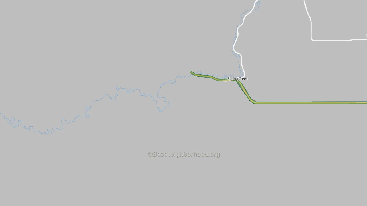Spring Creek, SD Map of Noise Levels in Spring Creek