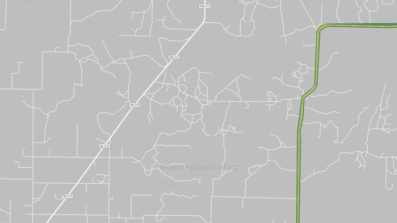 Spring Creek, TX Map of Noise Levels in Spring Creek