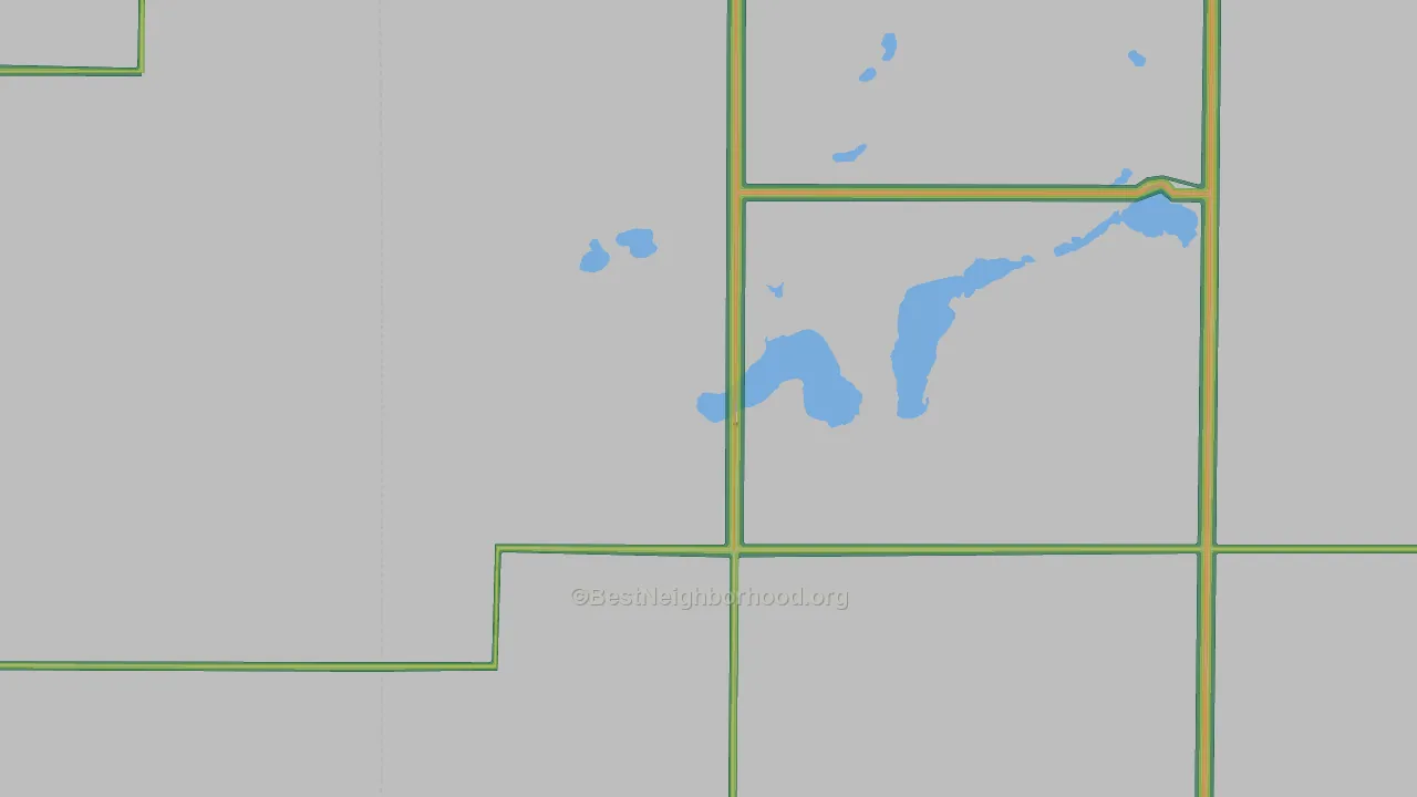 Spring Lake, SD Map of Noise Levels in Spring Lake