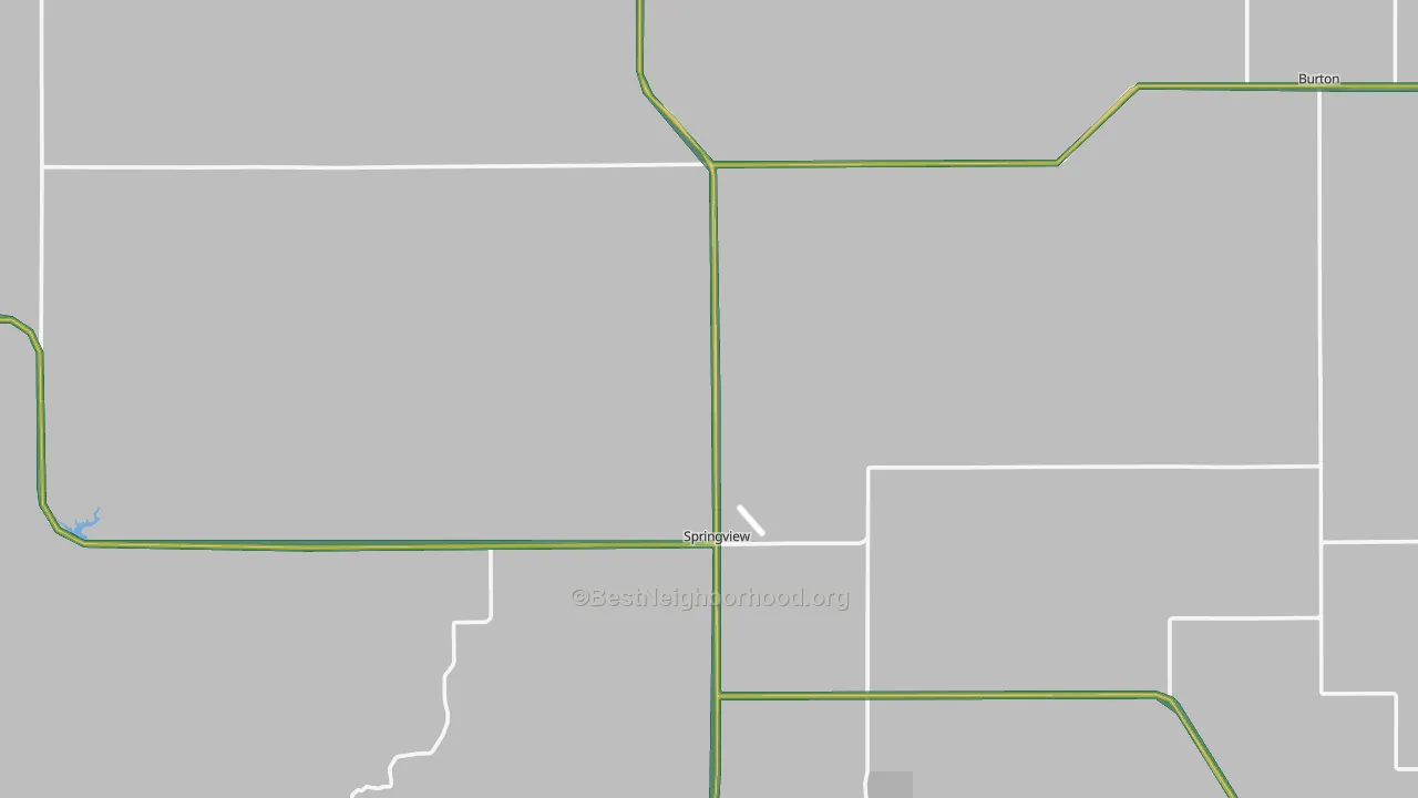 Springview, NE Map of Noise Levels in Springview