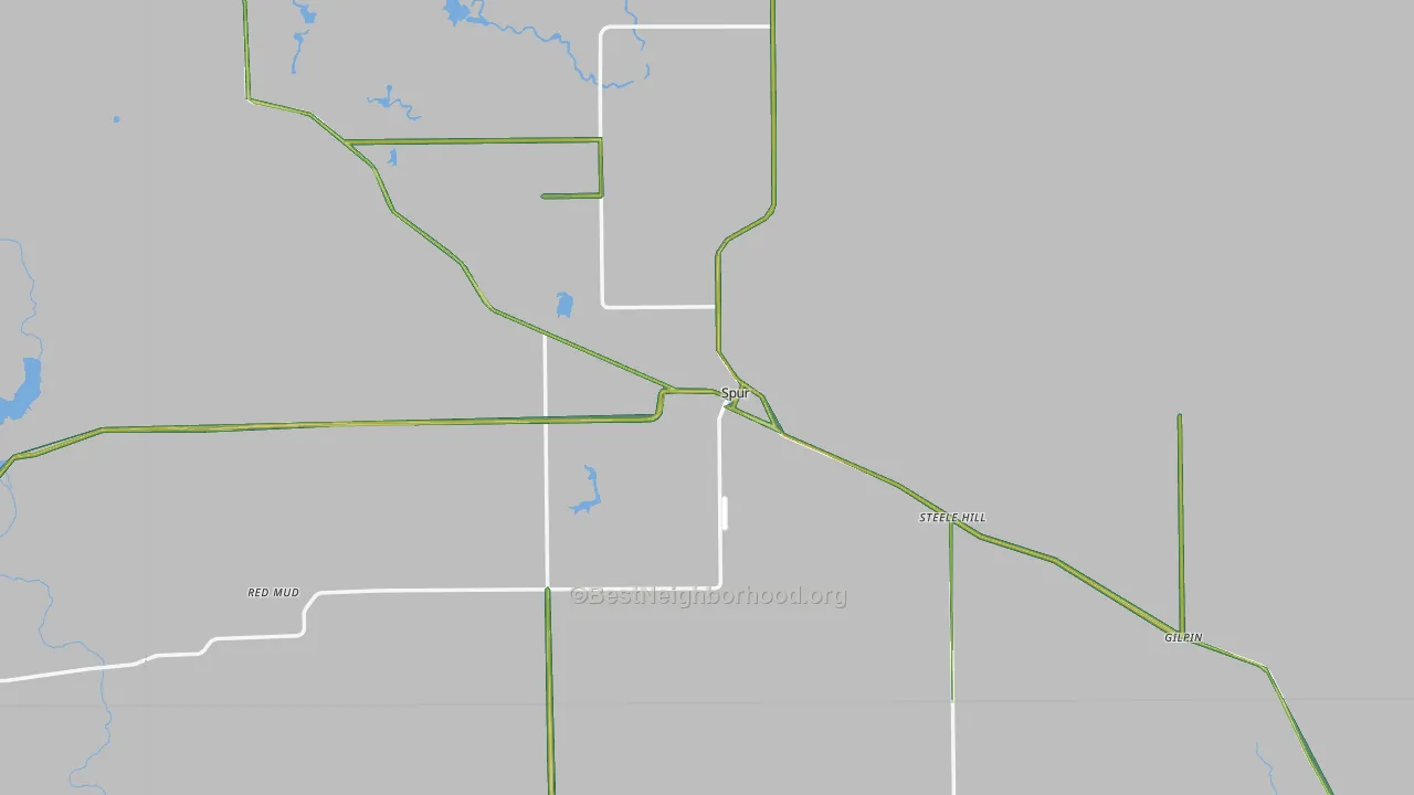Spur, TX Map of Noise Levels in Spur
