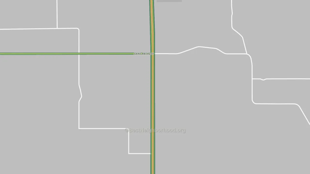 St. Anthony, ND Map of Noise Levels in St. Anthony
