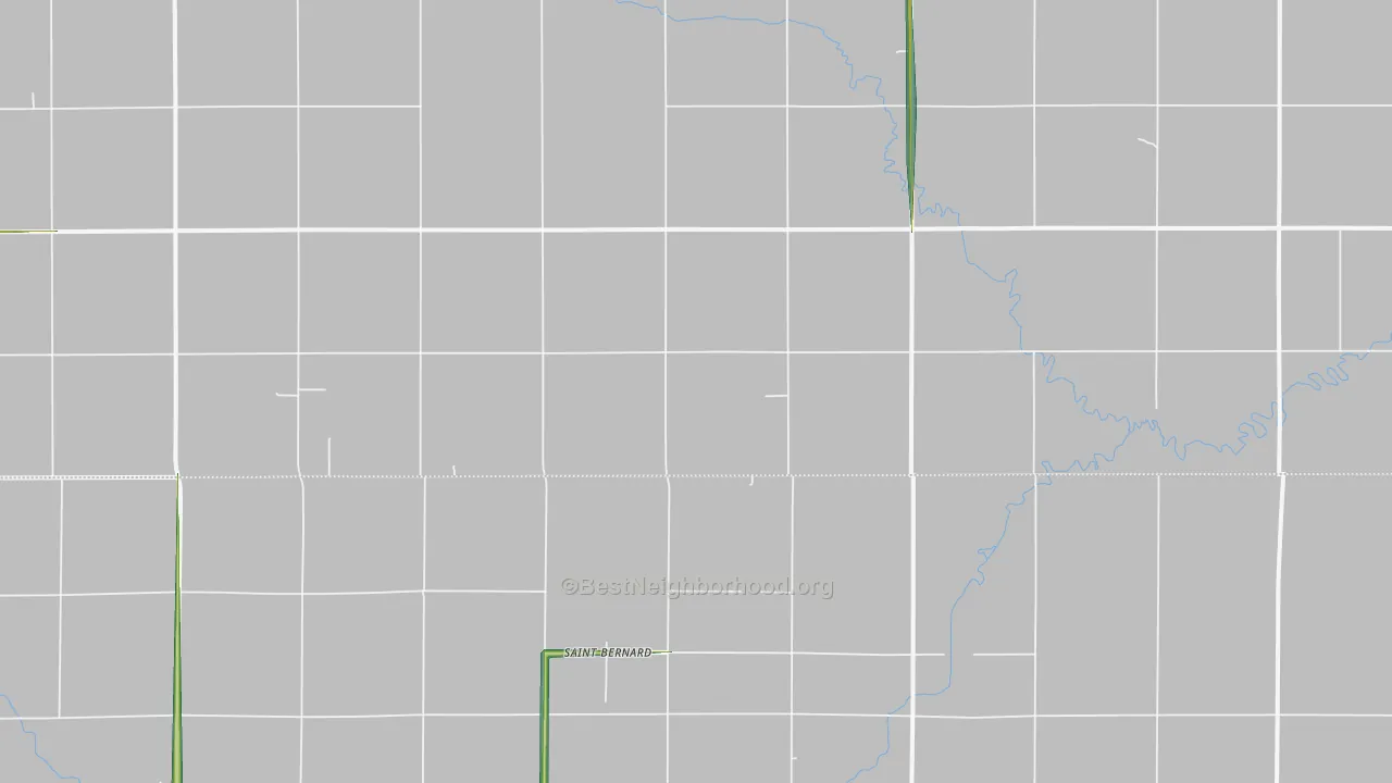 St. Bernard, NE Map of Noise Levels in St. Bernard