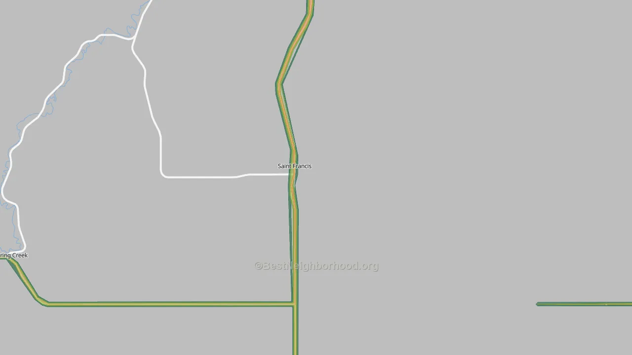 St. Francis, SD Map of Noise Levels in St. Francis