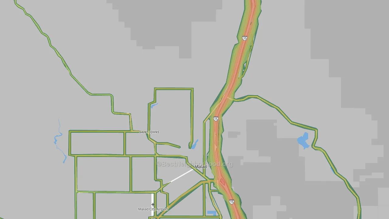 St. Johns, ID Map of Noise Levels in St. Johns