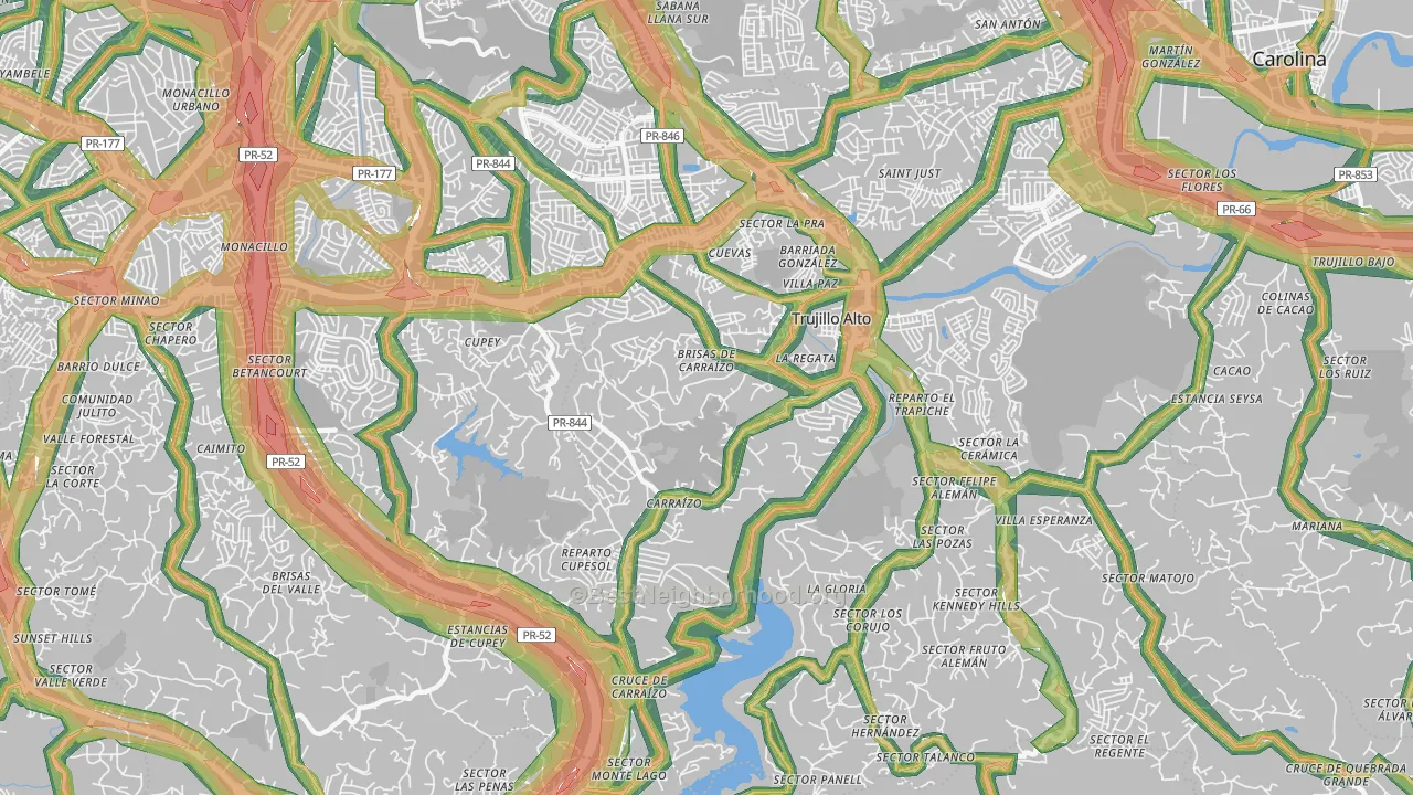 St. Just, PR Map of Noise Levels in St. Just
