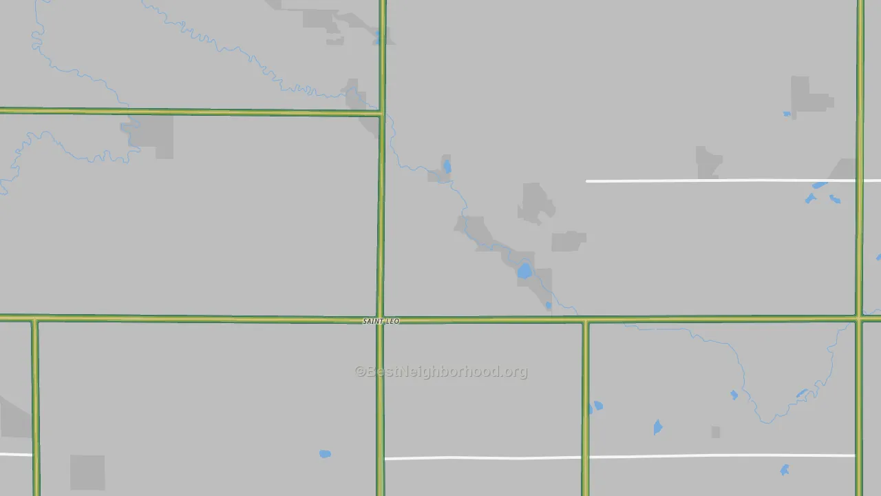 St. Leo, MN Map of Noise Levels in St. Leo