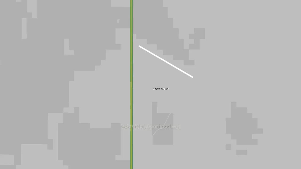 St. Marie, MT Map of Noise Levels in St. Marie
