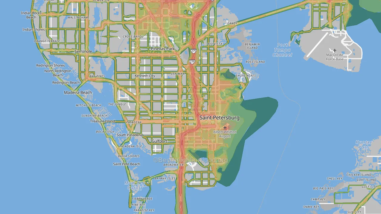 St. Petersburg, FL Map of Noise Levels in St. Petersburg
